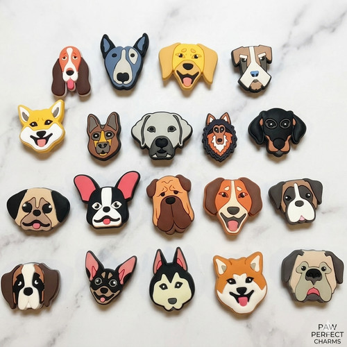 Dog croc charms pug collie - pug,