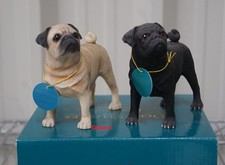 Minature Fawn Pug Dog Ornament