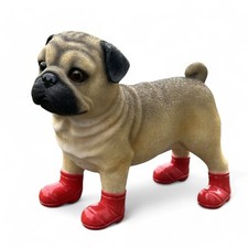 Pug Welly Dog Red Wellington