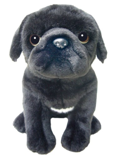 Black pug teddy pugs plush - pugs,