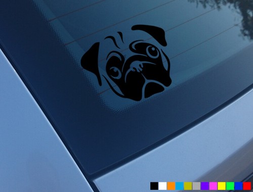 Pug dog car sticker decal - car,