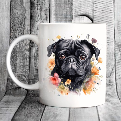 Pug dog mug - dog, gift
