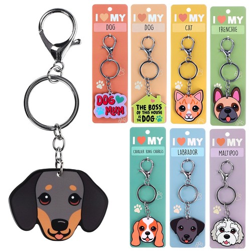 Dog cat breed keyring cute - cat,