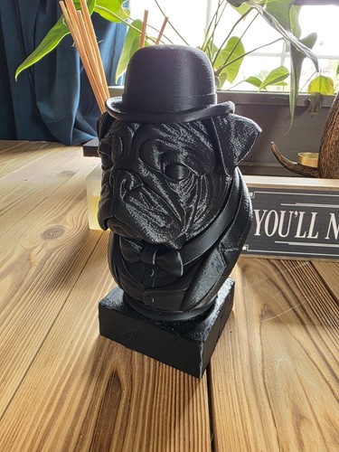 Pug dog gentleman statue - gentleman's,