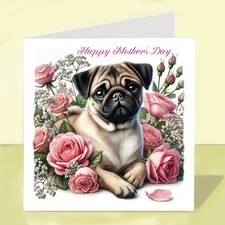 Pug Dog Mother’s Day Card