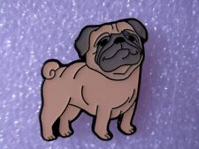 Pug pin badge. Cream version