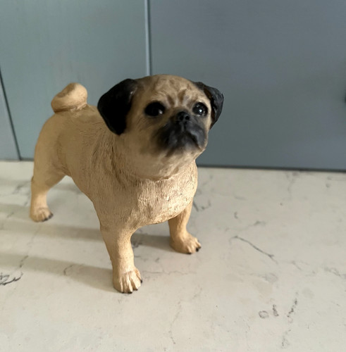 Vintage fawn pug figurine - fawn,