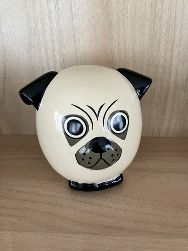 Pug ceramic money - pug,