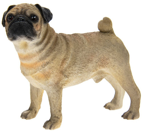 Fawn pug dog ornament - fawn, figure